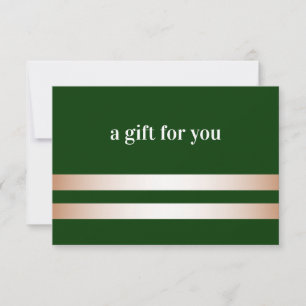Forest Green   Carte cadeau Rose Gold Elegant