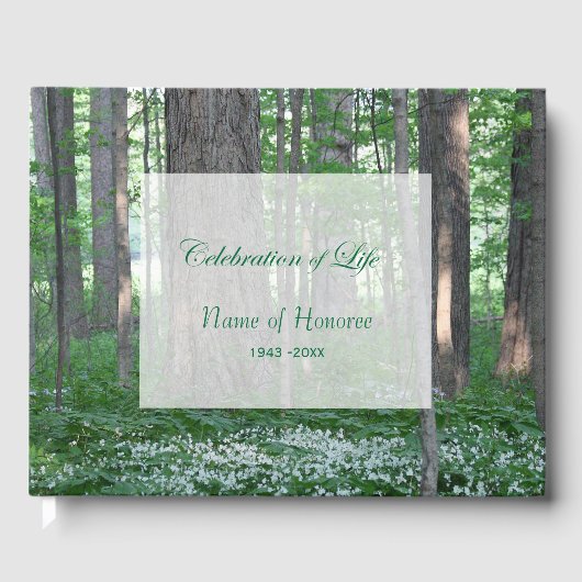 Forest Green Celebration of Life Memorial Gastenboek (Voorkant)