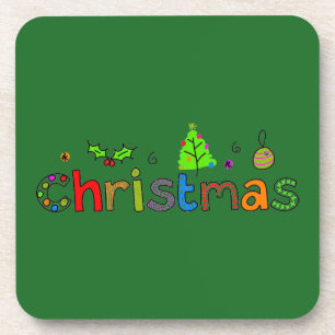 Forest Green Christmas Bier Onderzetter