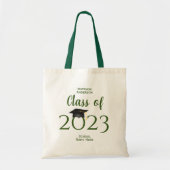 Forest Green Class of 2023 Afstudeerder Pet Afstud Tote Bag (Voorkant)