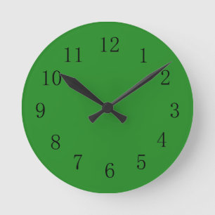 Forest Green Color Wall klok