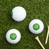 Forest Green Crown King-monogram initialen Golfballen (Insitu Gras)