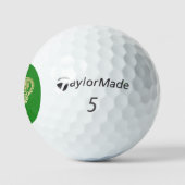 Forest green crown monogram initialen golfballen (Logo)