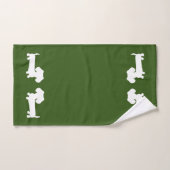 Forest Green Dachshund Bath 3-stuk handdoekset Bad Handdoek (Handdoek)