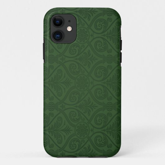 Forest Green Damask iPhone 5 Hoesje (Achterkant)