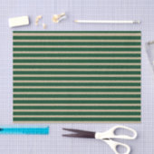 Forest Green- en beige Stripes Tissuepapier (Craft)