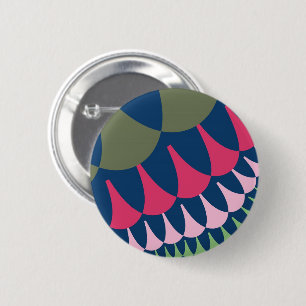 Forest Green- en roze schalen Ronde Button 5,7 Cm