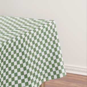Forest Green et nappe Checkered blanche