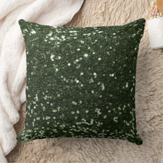 Forest Green Faux Sequin Glitter Sierkussen
