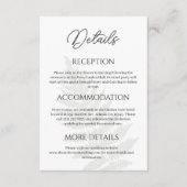 Forest Green Fermes Détails du Mariage Carte de bo (Devant)