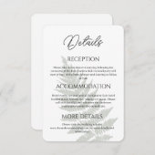 Forest Green Fermes Détails du Mariage Carte de bo (Devant / Derrière)