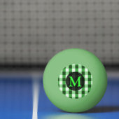 Forest Green Gingham Pattern Personalized Monogram Pingpongballen (Net)