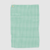 Forest Green Gingham Pattern Small Check Plaid Golfhanddoek (Voorkant)
