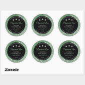 Forest Green Glitter Black Product Label Jewels (Vel)
