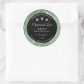 Forest Green Glitter Black Product Label Jewels (Tas)
