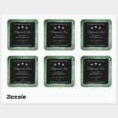 Forest Green Glitter Black Product Label Jewels (Vel)