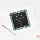 Forest Green Glitter Black Product Label Jewels (Envelop)