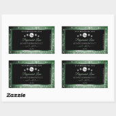 Forest Green Glitter Black Product Labels en Logo (Vel)