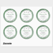 Forest Green Glitter White Product Labels Diamonds (Vel)