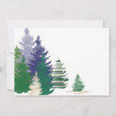 Forest Green Gold Pine Trees Christelijk Wedding Kaart (Achterkant)