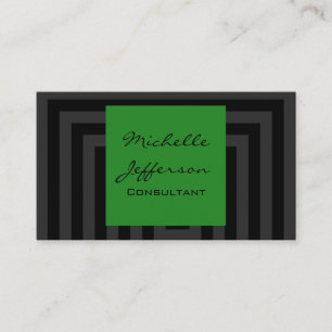 Forest green Gray Chic Contemmodern Visitekaartje