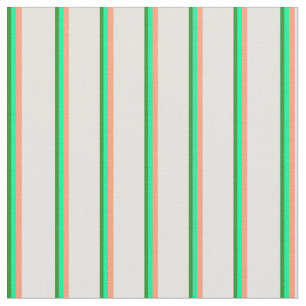 Forest Green, Green, Light Salmon & Light Cyan Stof