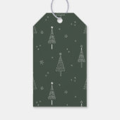 Forest Green Holly Berry Bouquet Vrolijk kerstfees Cadeaulabel (Achterkant)