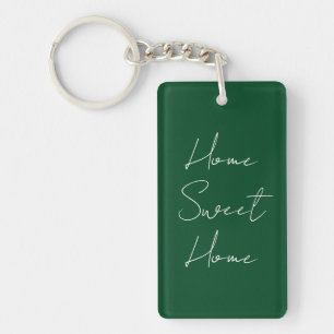 Forest Green Home Sweet Home Aangepaste naam Jaar Sleutelhanger