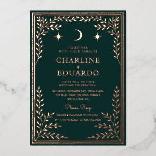 Forest Green Ivy Ornament bruiloft uitnodiging