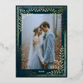 Forest Green Ivy Ornament bruiloft uitnodiging (Achterkant)