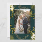 Forest Green Ivy Ornament Wedding Invitation (Dos)