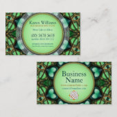 Forest Green Jewel Hearts Visitekaartje (Voorkant / Achterkant)