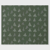 Forest Green-kerstinpakken papier (Vlak)