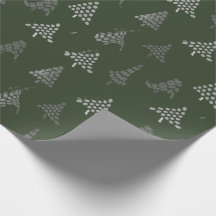 Forest Green-kerstinpakken papier