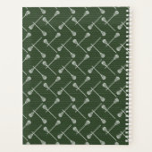Forest Green Lacrosse White Sticks gepatterd Planner (Achterkant)