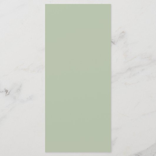 Forest Green Menu Mariage Feuille (Dos)