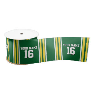Forest Green met Yellow White Stripes Team Jersey Lint