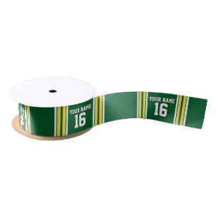 Forest Green met Yellow White Stripes Team Jersey Lint
