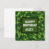 Forest Green Militaire Camouflage Feestdagenkaart (Voorkant / Achterkant)