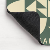 Forest Green Modern Geometric Shapes Personalized Muismat (Hoek)