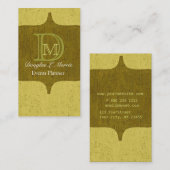 Forest Green Monogram Urban Rusted Visitekaartje (Voorkant / Achterkant)