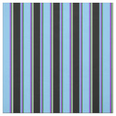 Forest Green, Paars, Light Sky Blue, Black, White Stof (Swatch)