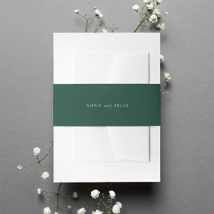 Forest Green Personalized Wedding Uitnodigingen Wikkel