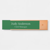 Forest Green Professional Plain Modern Elegant Deurbordje (Voorkant)