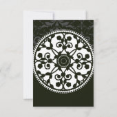 Forest Green Rosette Bridal Shower-uitnodiging Kaart (Achterkant)