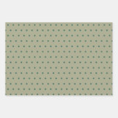 Forest Green & Sage Checkerboard en Dot Patterns Inpakpapier Vel (Voorkant 3)