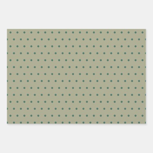 Forest Green & Sage Checkerboard en Dot Patterns Inpakpapier Vel (Voorkant 3)