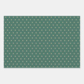 Forest Green & Sage Checkerboard en Dot Patterns Inpakpapier Vel (Voorkant)