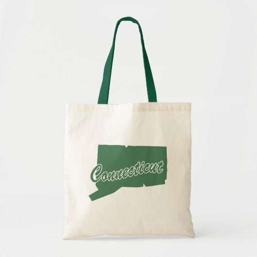 Forest Green State of Connecticut Shape-Canvas tas (Voorkant)