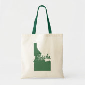 Forest Green State of Idaho Shape Canvas tas (Voorkant)